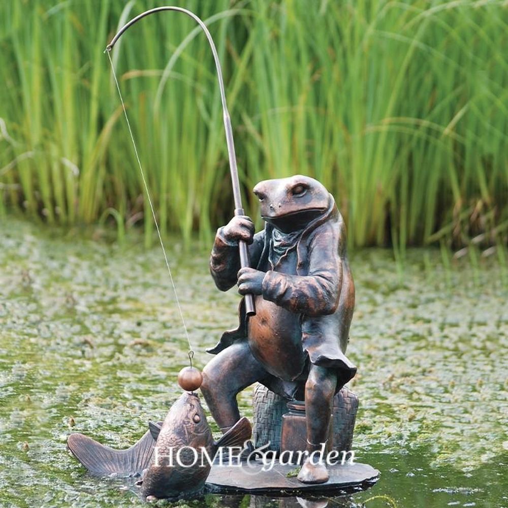 FISHING FROG - Garden Sculptures - Blackbrooks Garden Centres